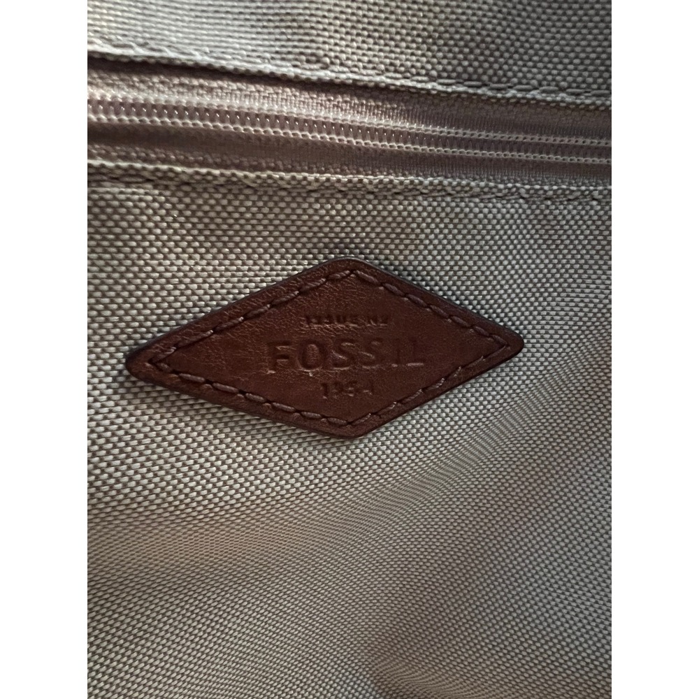 Fossil Rachel Satchel Handbag Crossbody Leather Handles Heart Print - Picture 11 of 13